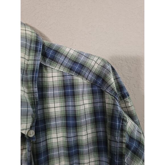 Eddie Bauer Green Plaid Long Sleeve Western Work Button Down Shirt Men's Size XL - Picture 4 of 5